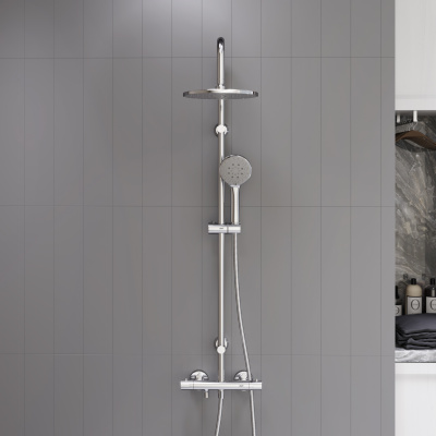 D0710500 Futura душевая система с ванно душевым ТМС смесителем, хром фото в интернет-магазине Русалия