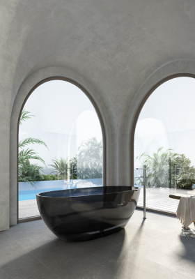 Прозрачная ванна ABBER Kristall AT9701Onyx 165х78х58 см фото в интернет-магазине Русалия