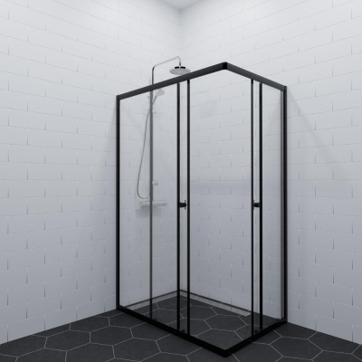 Душевой уголок "Вента-Блэк" 120х90, прямоуг (1 место) Щ0000074411 Triton фото в интернет-магазине Русалия