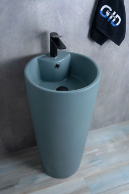 Раковина напольная Gid Nb131gm (зеленая хаки) фото в интернет-магазине Русалия