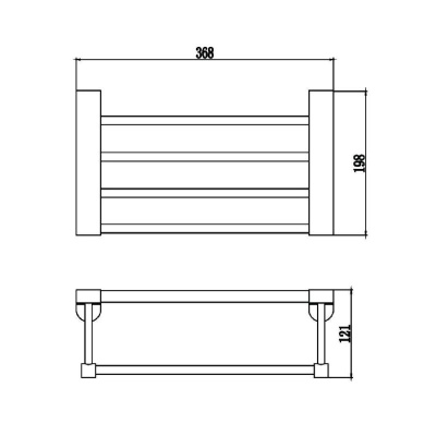 Полка для полотенец Savol S-407344, хром фото в интернет-магазине Русалия