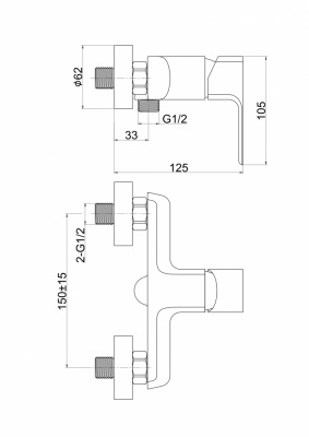 Смеситель для душа GEO A63041 Cersanit фото в интернет-магазине Русалия