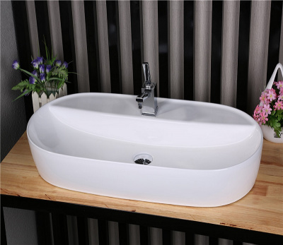 Раковина накладная овальная D1347 CeramaLux фото в интернет-магазине Русалия