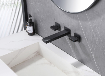 Смеситель ABBER Daheim AF82122B для раковины скрытого монтажа, черный матовый фото в интернет-магазине Русалия