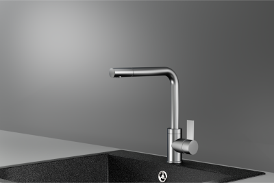 Смеситель для кухни Granula (5504, НЕРЖ) фото в интернет-магазине Русалия