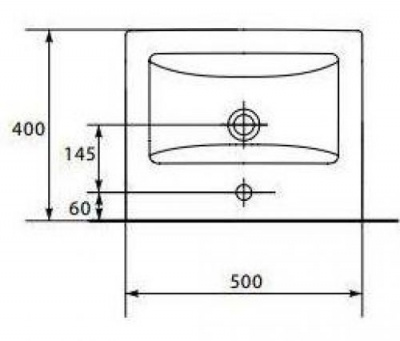Раковина Como 50 UM-COM50/1 Cersanit фото в интернет-магазине Русалия
