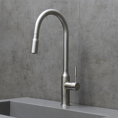 Смеситель Lemark Expert для кухни с вытягивающимся поворотным изливом (LM5086S) фото в интернет-магазине Русалия