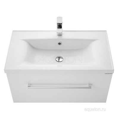 Тумба под раковину AQUATON Мадрид 80 М 1 ящик белый 1A126801MA010 фото в интернет-магазине Русалия