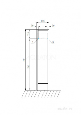 Тумба под раковину AQUATON Лондри 20 белый с фасадом 1A236101LH010 фото в интернет-магазине Русалия