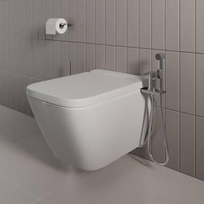 Гигиенический душ Milardo с установкой на унитаз, глянцевый хром, Tidy (001SB00M08) фото в интернет-магазине Русалия