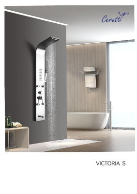 Панель VICTORIA S душевая из нержавеющей стали с форсунками Ceruttispa CT9976 фото в интернет-магазине Русалия