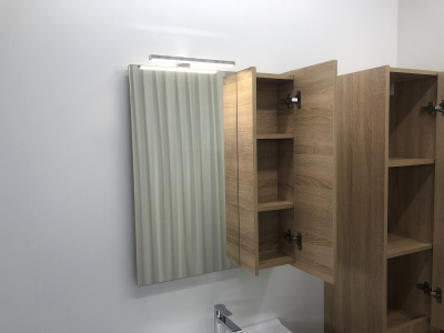 COMFORTY. Зеркало-шкаф "Тромсе-60" дуб сонома фото в интернет-магазине Русалия