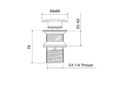Донный клапан для раковины AQUATEK, матовый черный AQ6004MB фото в интернет-магазине Русалия