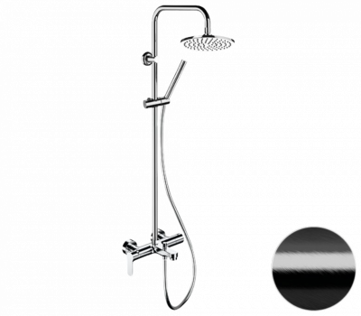 Душевая система с изливом Remer Class Line L34X7MMM20CFP, черный брашированный хром фото в интернет-магазине Русалия