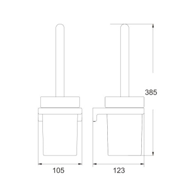 Ершик для унитаза Rose RG1800C, белый фото в интернет-магазине Русалия