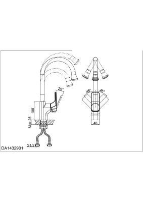 Смеситель для кухни DK Berlin Kunste (DA1432913) фото в интернет-магазине Русалия