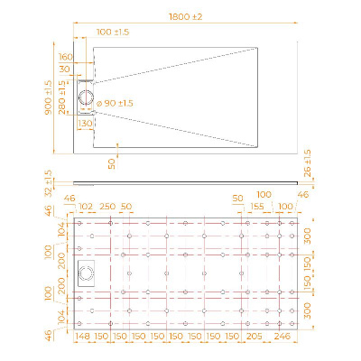 Душевой поддон прямоугольный RGW TUS-W Белый 90x180, стеклокомпозит фото в интернет-магазине Русалия