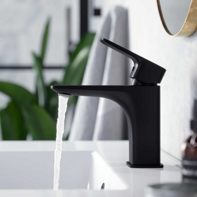 Смеситель для умывальника EXCELLENT Keria AREX.2001BL (черный мат) фото в интернет-магазине Русалия