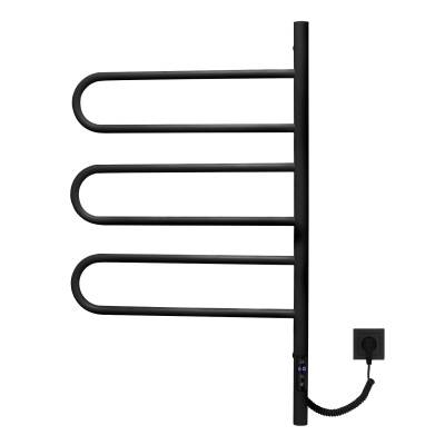 Полотенцесушитель электрический Vincea VTD-1R2CBE 44х80, черный, таймер фото в интернет-магазине Русалия