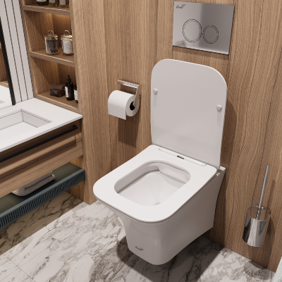 Унитаз VETTORE Aria MW ТЕРМООБЖИГ (не плёнка) подвесной безободковый белый матовый Ceruttispa CT9242 (480х340х350) фото в интернет-магазине Русалия