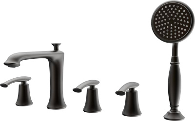 Смеситель на борт ванны с душем AltroBagno Beatrice 020105 BrNe AltroBagnoBeatrice020105BrNe фото в интернет-магазине Русалия