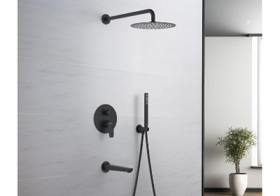 Set 4 в 1 душевой комплект AQUATEK, матовый черный AQ1173MB БЕТТА фото в интернет-магазине Русалия