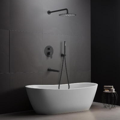 Set 4 в 1 душевой комплект AQUATEK, матовый черный AQ1173MB БЕТТА фото в интернет-магазине Русалия