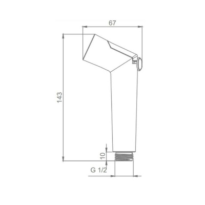 Лейка для гигиенического душа Raglo R460.01.06, черный фото в интернет-магазине Русалия