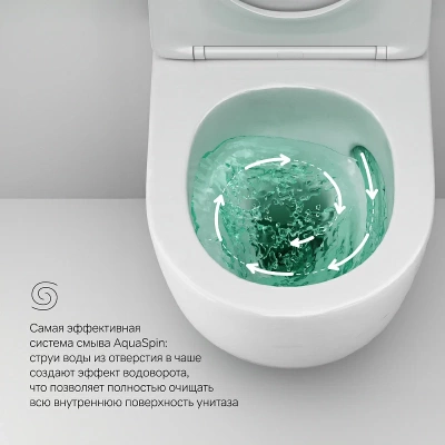 C801900SC Like подвесной унитаз AquaSpin с сиденьем микролифт Am.Pm фото в интернет-магазине Русалия