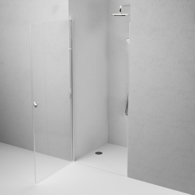 W87G-90-1P-MT Sunny дверь душевая распашн 90x190,серебро, стекло прозрачн Am.Pm фото в интернет-магазине Русалия