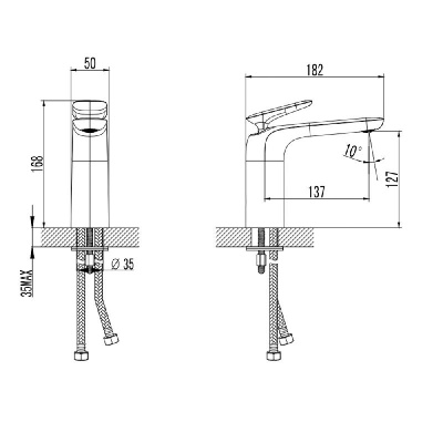AQM6510CR Como Смеситель для раковины однорычажный, Хром AQUAme фото в интернет-магазине Русалия