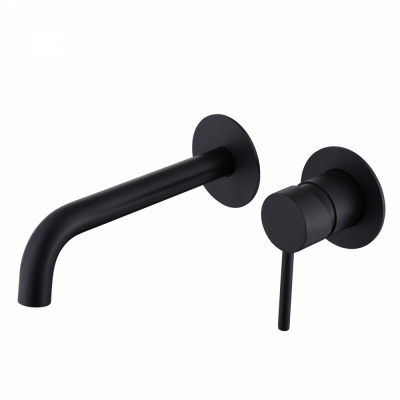 Смеситель ABBER Wasser Kreis AF8112B для раковины скрытого монтажа, черный матовый фото в интернет-магазине Русалия