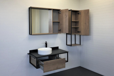 Шкаф-колонна "Лиссабон-40" дуб темный фото в интернет-магазине Русалия