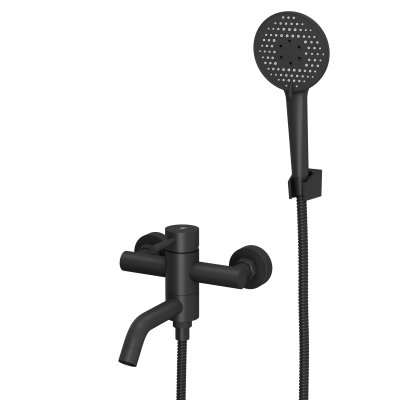 Смеситель для ванны с коротким изливом RUSH Melos (SUS1101-44Black) фото в интернет-магазине Русалия