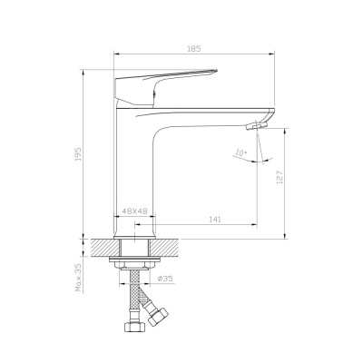 Смеситель для раковин Rossinka (RS27-13) фото в интернет-магазине Русалия
