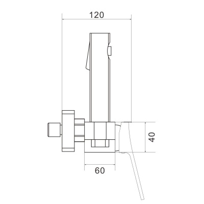 Гигиенический душ со смесителем Shevanik S6105T-1, оружейная сталь фото в интернет-магазине Русалия