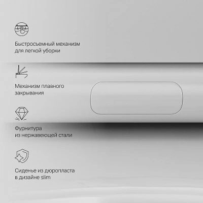 C801900SC Like подвесной унитаз AquaSpin с сиденьем микролифт Am.Pm фото в интернет-магазине Русалия