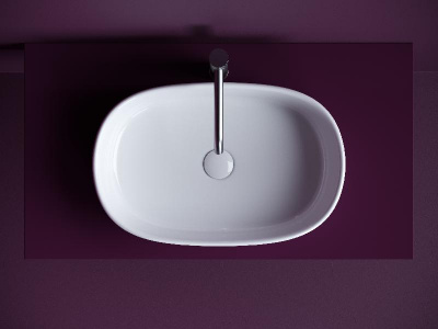 Раковина накладная овальная 561*359*149, цвет белый CN6075 Ceramica Nova фото в интернет-магазине Русалия