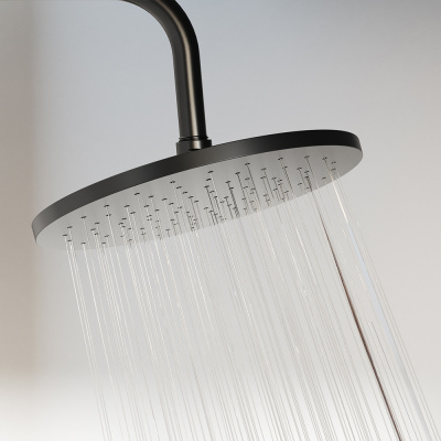 977750300 Jupiter душевая система с душевым ТМС смесителем-полкой, черный Damixa фото в интернет-магазине Русалия