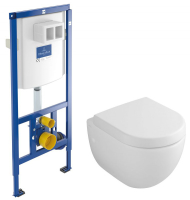 Комплект подвесного унитаза 3 в 1 SUBWAY Villeroy&Boch фото в интернет-магазине Русалия