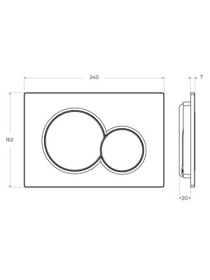 Кнопка смыва CEZARES STYLUS-BTN-01 Хром глянцевый фото в интернет-магазине Русалия