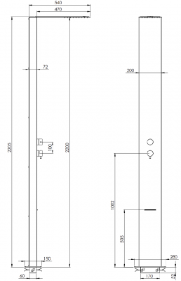 Душевая система напольная Remer 331SS фото в интернет-магазине Русалия