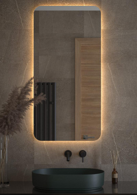 Зеркало с LED-подсветкой настенное OPTI DEFESTO 60x120 см, DF 2818 фото в интернет-магазине Русалия