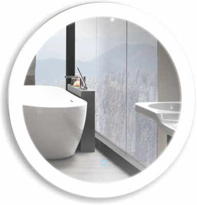 Зеркало AZARIO Перла круглое, c подсветкой и диммером, сенсорный выключатель (ФР-00000847) фото в интернет-магазине Русалия