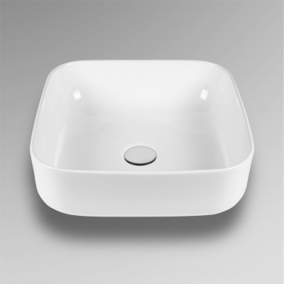 BOND S57-380 Раковина накладная квадратная 38*38*13,5см белая фото в интернет-магазине Русалия
