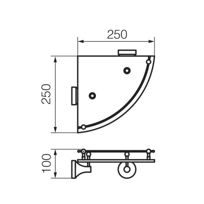 Полка угловая с галереей VR.GIL-6417.DO Gialetta Dorato Veragio фото в интернет-магазине Русалия