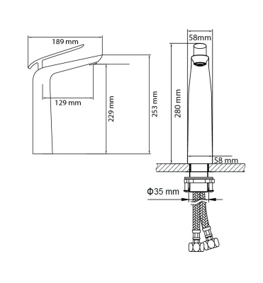 Смеситель для раковины Timo Olivia (3211/00-16F chrome white) фото в интернет-магазине Русалия