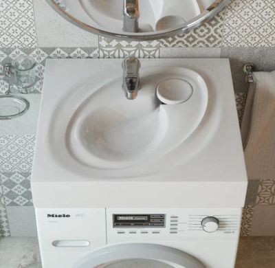 Раковина над стиральной машиной Perla 60х55 4650002680920 Andrea фото в интернет-магазине Русалия