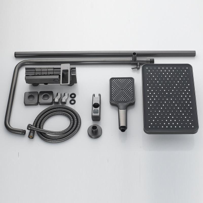 Душевая система Shevanik S6826T, оружейная сталь фото в интернет-магазине Русалия