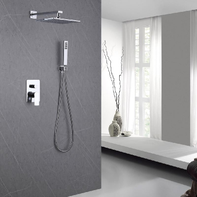 Душевая система ABBER Weiss Insel AF8018 скрытого монтажа без излива, хром фото в интернет-магазине Русалия